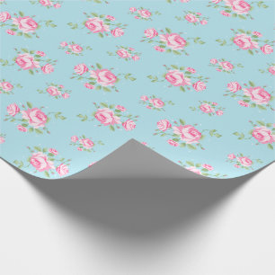 Solid Color of Rose Floral Pattern Only Wrapping P Wrapping Paper