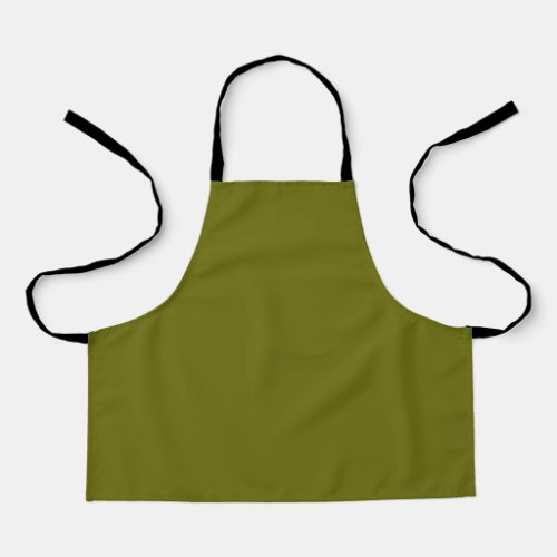 Solid color olive green apron