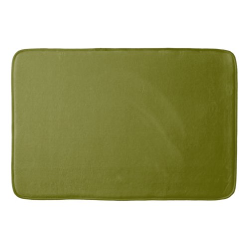 Solid color olive green bath mat