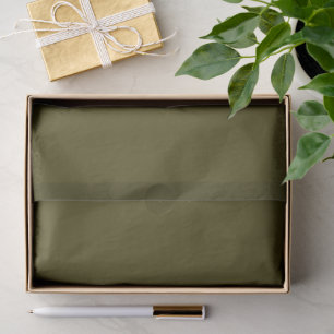 Solid Color Olive Green Bronzetone Gifting Tissue Paper