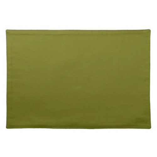 Solid color olive green cloth placemat
