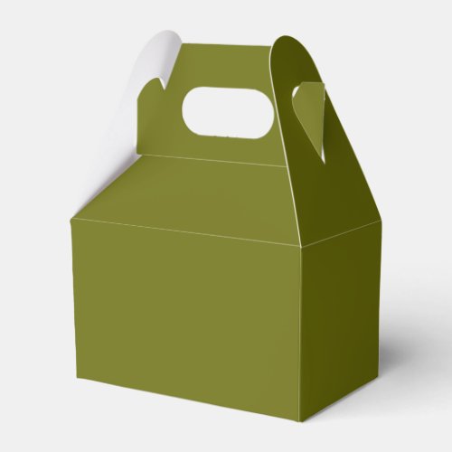 Solid color olive green favor boxes