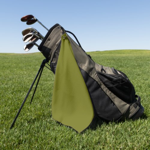 Solid color olive green golf towel