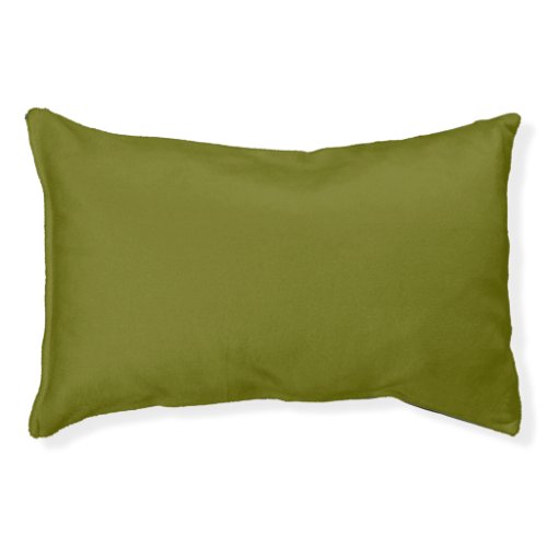 Solid color olive green pet bed