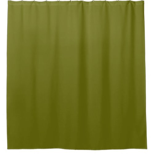 Solid color olive green shower curtain