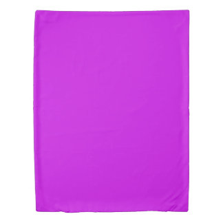 solid color orchid magenta neon purple duvet cover