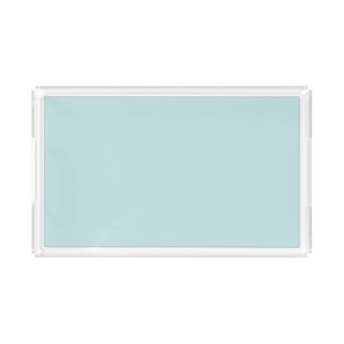 Solid color pale aqua blue acrylic tray