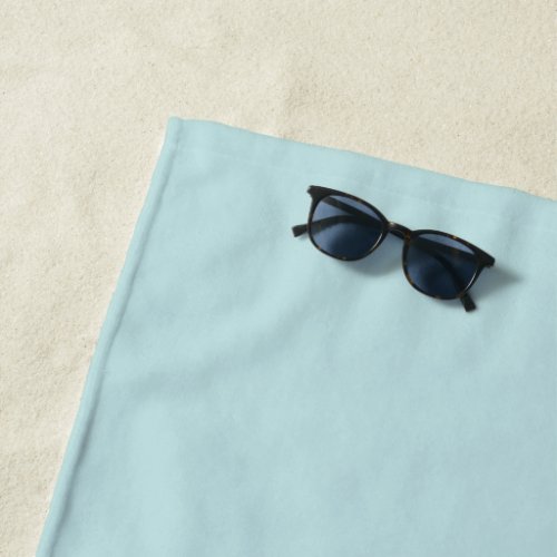 Solid color pale aqua blue beach towel
