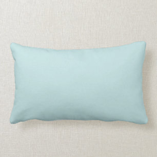 Solid color pale aqua blue lumbar pillow