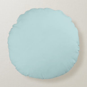 Solid color pale aqua blue round pillow