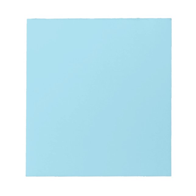 Solid Color Pastel Blue Notepad (Front)
