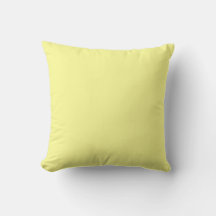 Solid color pastel yellow Throw Pillow