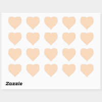 Plain Red Color Heart Sticker, Zazzle
