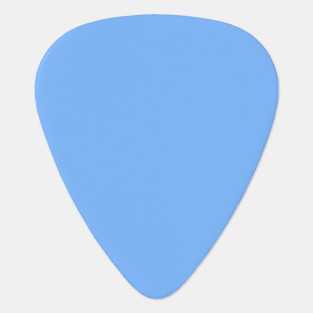 Solid color plain aero sky blue guitar pick (Front)