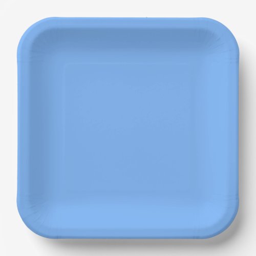 Solid color plain aero sky blue paper plates