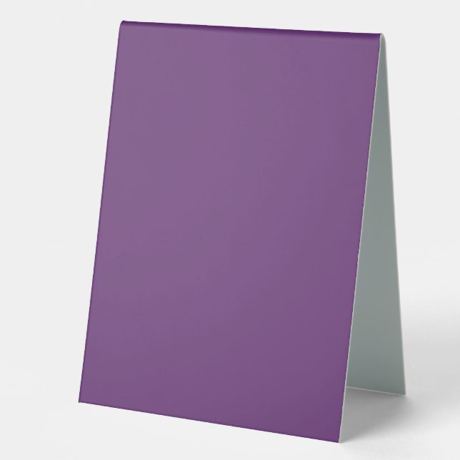 Solid color plain amaranth dark purple table tent (Front)