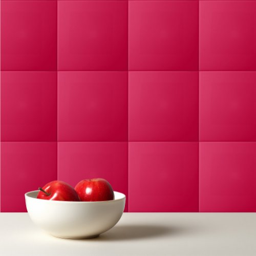 Solid color plain amaranth ruby red ceramic tile