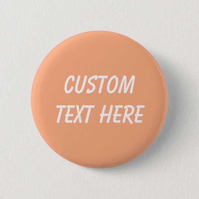 Solid color plain apricot pastel orange button (Front)