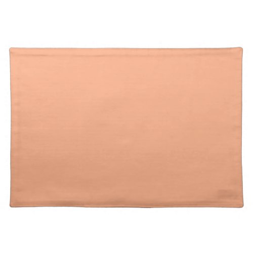 Solid color plain apricot pastel orange cloth placemat