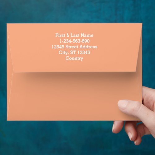 Solid color plain apricot pastel orange envelope