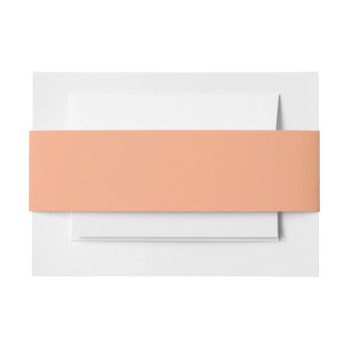 Solid color plain apricot pastel orange invitation belly band