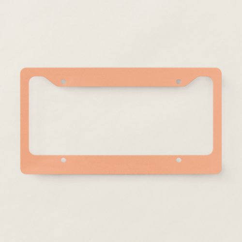 Solid color plain apricot pastel orange license plate frame