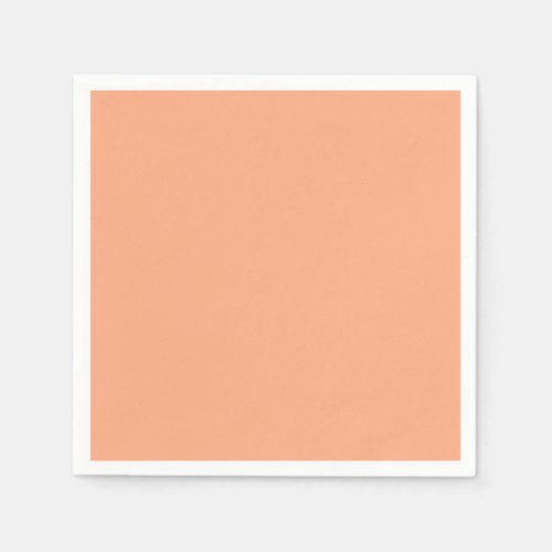 Solid color plain apricot pastel orange napkins