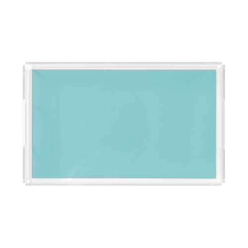 Solid color plain Aqua Splash blue Acrylic Tray