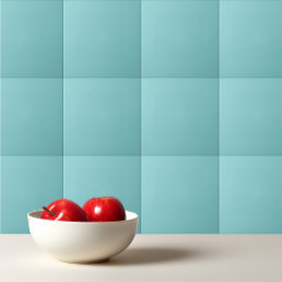 Solid color plain Aqua Splash blue Ceramic Tile
