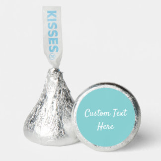 Solid color plain Aqua Splash blue Hershey®'s Kisses®
