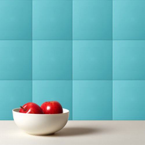 Solid color plain Blue Radiance Ceramic Tile