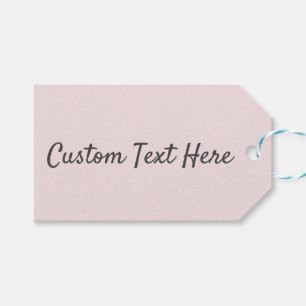 Solid color plain blushing pink gift tags