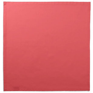 Solid color plain bright coral cloth napkin