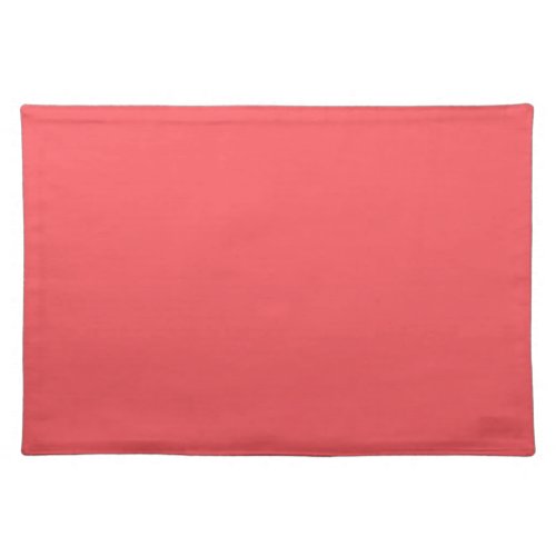 Solid color plain bright coral cloth placemat