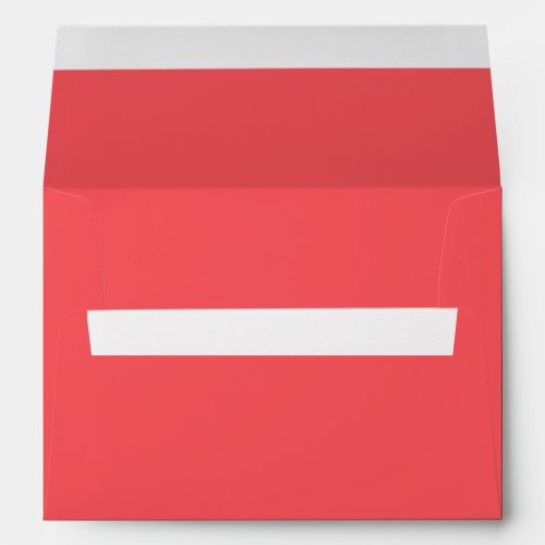 Solid color plain bright coral envelope