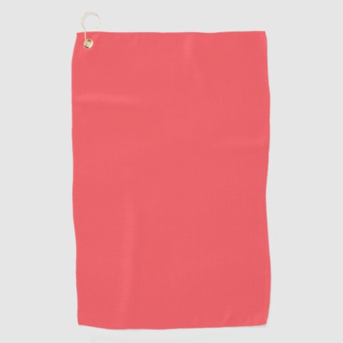 Solid color plain bright coral golf towel