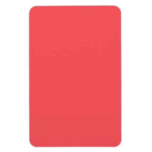 Solid color plain bright coral magnet