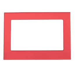 Solid color plain bright coral magnetic frame