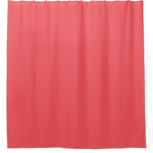 Solid color plain bright coral shower curtain