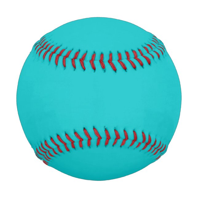 Solid color plain bright turquoise baseball (Front)