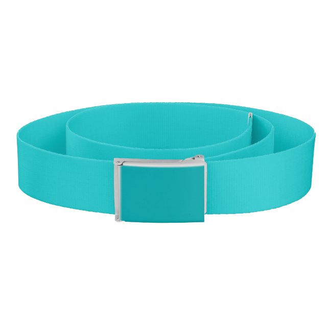 Solid color plain bright turquoise belt (Coil)