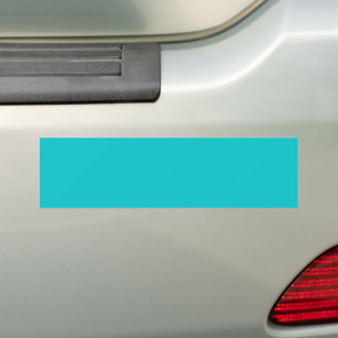 Solid color plain bright turquoise bumper sticker