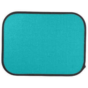 Solid color plain bright turquoise car floor mat