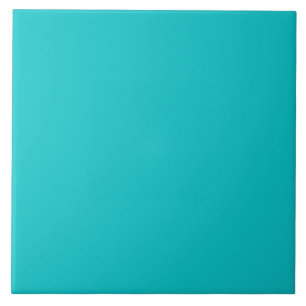 Solid color plain bright turquoise ceramic tile