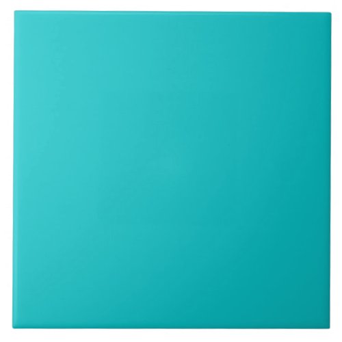 Solid color plain bright turquoise ceramic tile