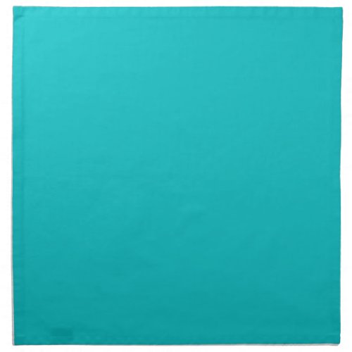 Solid color plain bright turquoise cloth napkin