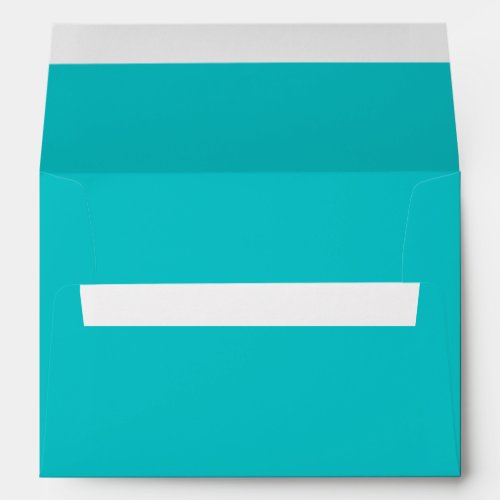Solid color plain bright turquoise envelope