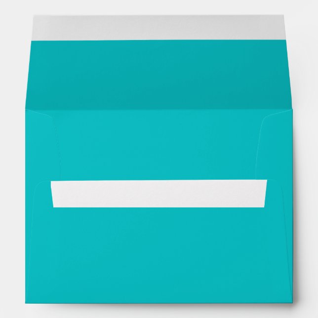 Solid color plain bright turquoise envelope (Back (Bottom))