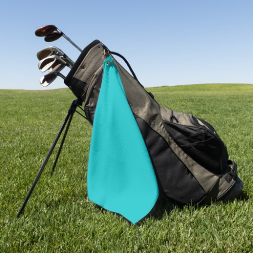 Solid color plain bright turquoise golf towel