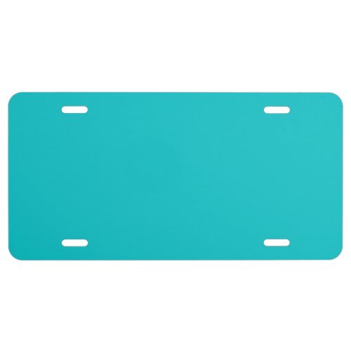 Solid color plain bright turquoise license plate